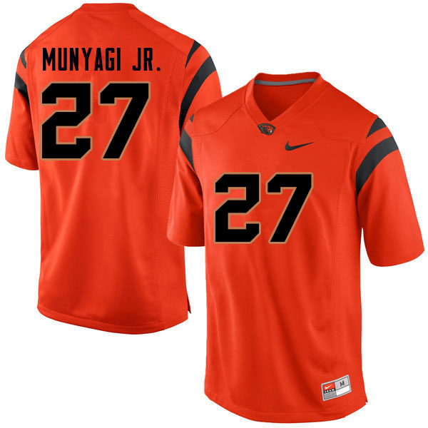 Men #27 Rweha Munyagi Jr. Oregon State Beavers College Football Jerseys Sale-Orange